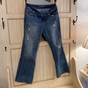 Vintage boot cut Distressed Jeans straight from the heart of Texas